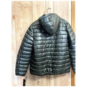 NWT Kenneth Cole Men Hooded Mid-weight Quilted Zip Coat